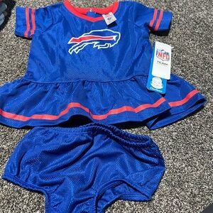 NFL Blue Baby Dress Set with Team Logo